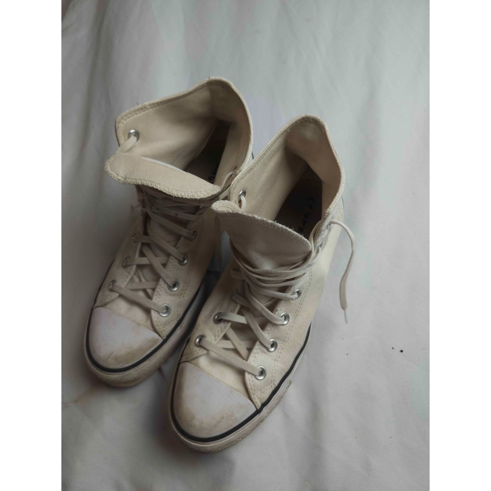 Converse Chuck Taylor‎ All Star High Top Sneakers Womens Size 10 White Canvas